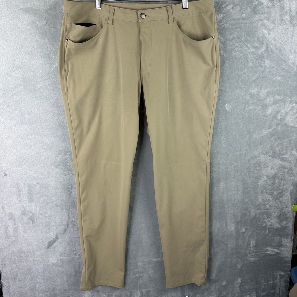Lululemon Mens Pants Size 38 Khaki Stretch Casual Athletic‎ ABC Style